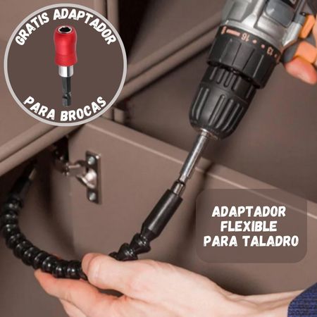 EXTENSOR FLEXIBLE PARA TALADRO + CAMBIO RAPIDO DE BROCAS GRATIS