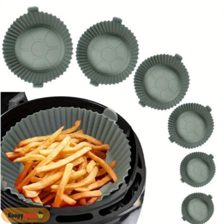 CleanFry ®: Kit de 6 Moldes de silicona para Freidora de aire + RECETARIO Y ENVÍO GRATIS