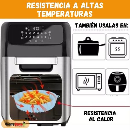 CleanFry ®: Kit de 6 Moldes de silicona para Freidora de aire + RECETARIO Y ENVÍO GRATIS