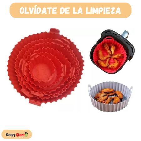 CleanFry ®: Kit de 6 Moldes de silicona para Freidora de aire + RECETARIO Y ENVÍO GRATIS