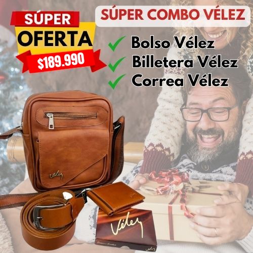 COMBO URBAN VÉLEZ (Carriel, Correa y Billetera) - EL REGALO QUE IMPACTA CON CLASE Y ESTILO 💼