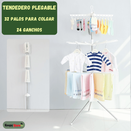 EcoDry Rack®: TENDEDERO PLEGABLE DE 3 CAPAS