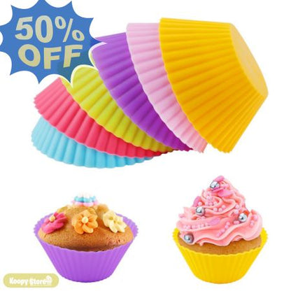 CupcakePro®: Pack de 6 Moldes de Silicona Coloridos 🧁